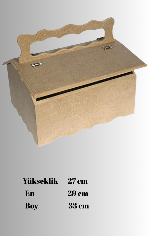 Ahşap Saplı Dikiş Kutusu KU-305
