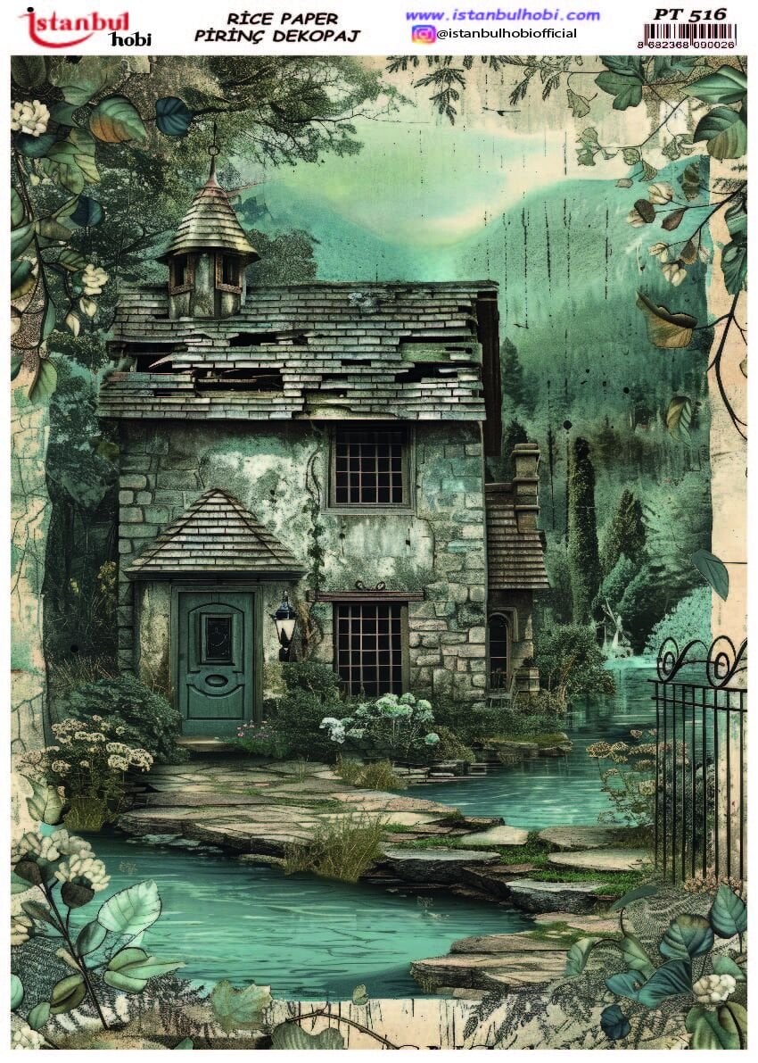 Pirinç Dekopaj Çiçekli PT-516 30x42cm