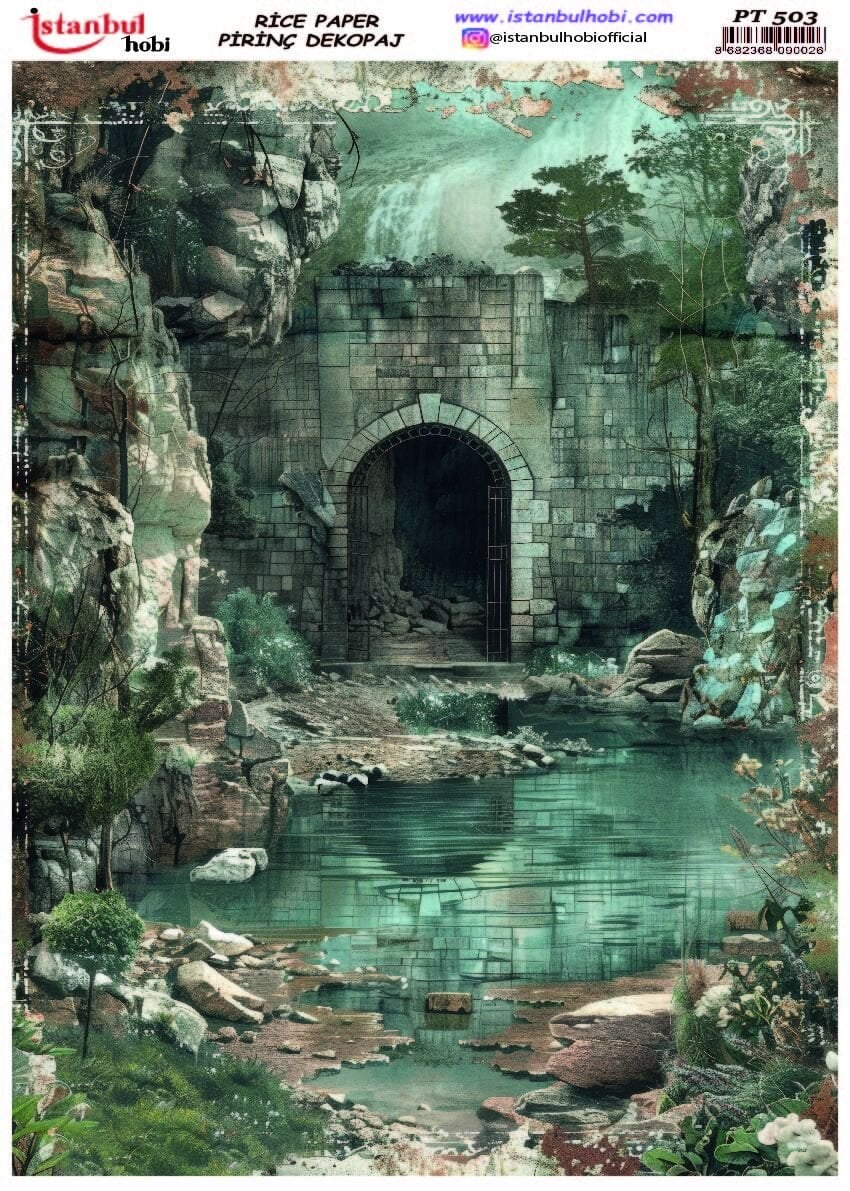 Pirinç Dekopaj Çiçekli PT-503 30x42cm