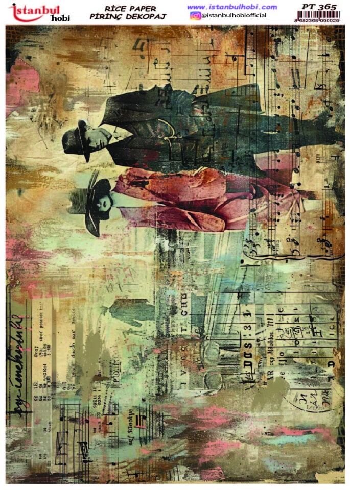 Pirinç Dekopaj Çiçekli PT-365 30x42cm