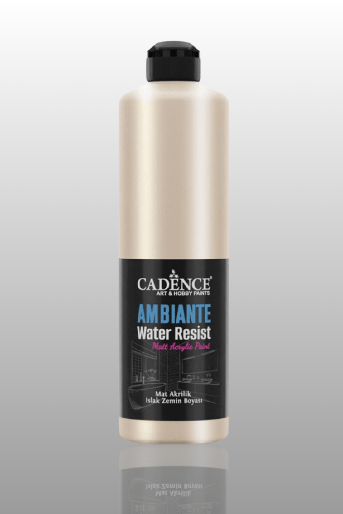 Platin Metalik Ambiante Islak Zemin Boyası 500ml+20gr AWM-02