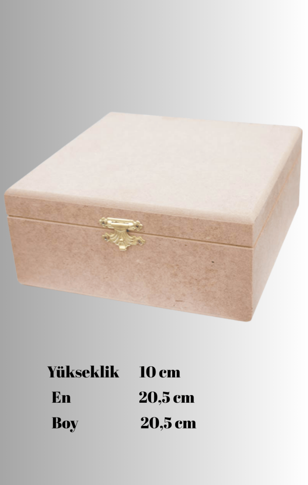 Büyük Boy Klipsli Kare Kutu KU-347