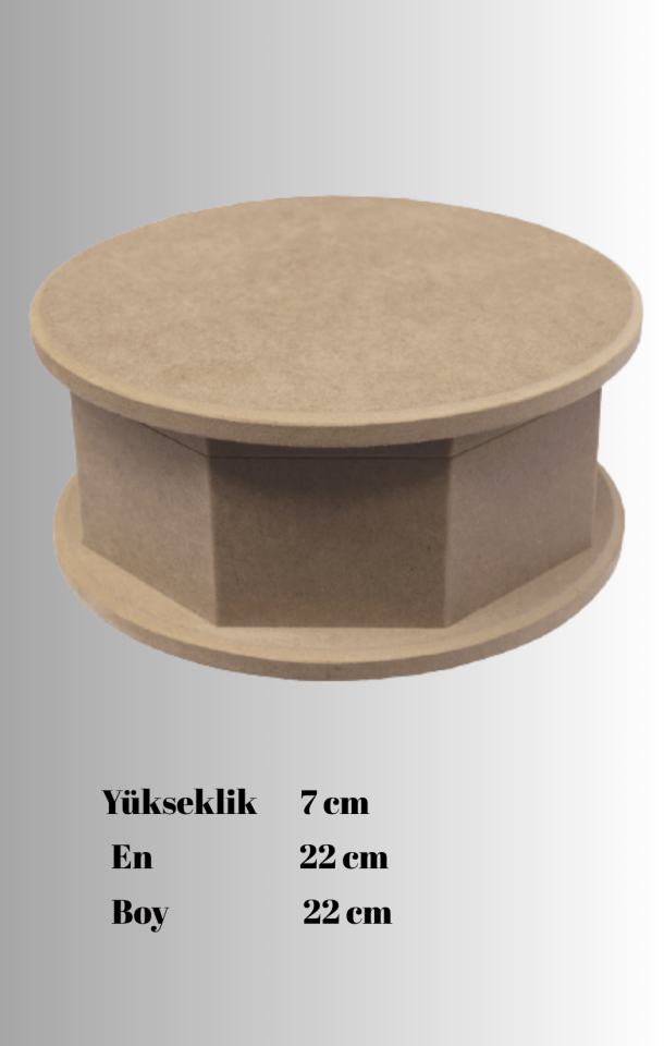 Yuvarlak Düz Kutu KU-373