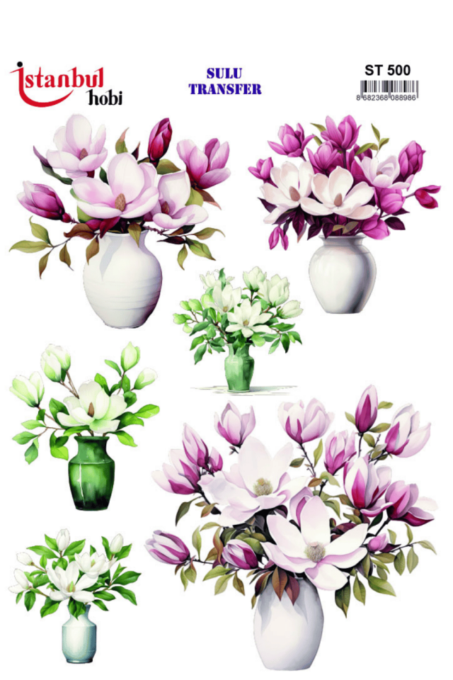 Sulu Transfer Çiçekli Desenli ST500