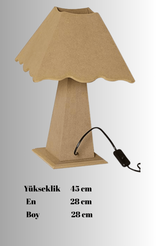 Gövde Piramit Dik Abajur F-752