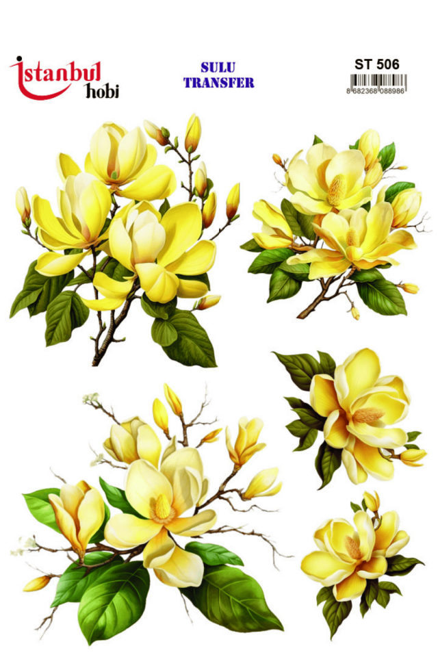 Sulu Transfer Çiçekli Desenli ST506